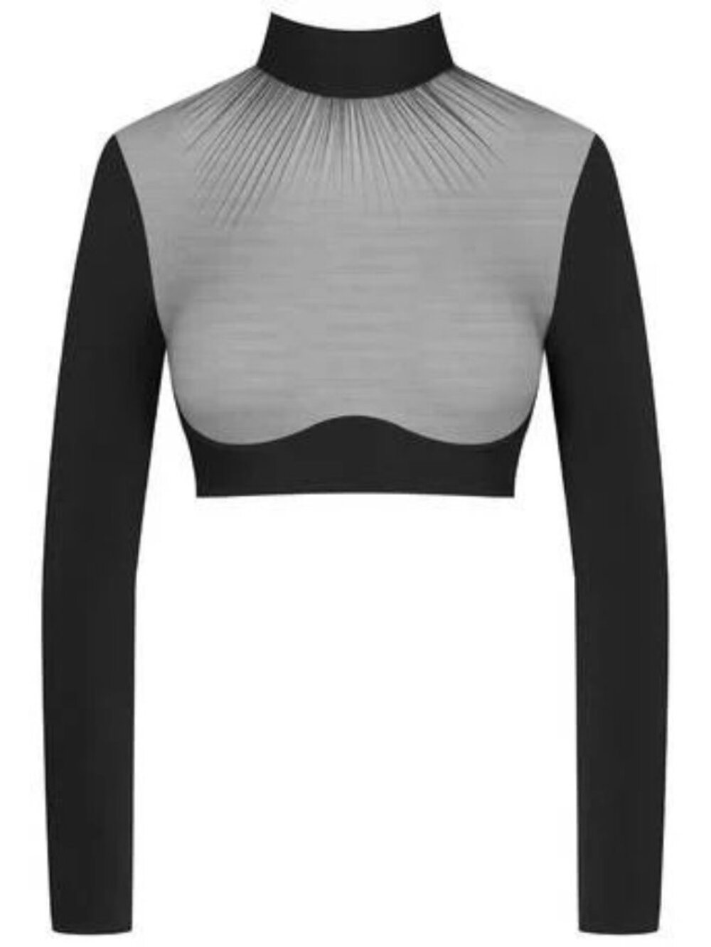 New Tags Maison Close Nuit Fauve Open-back Black Crop Top, US 2 FR 34 XS